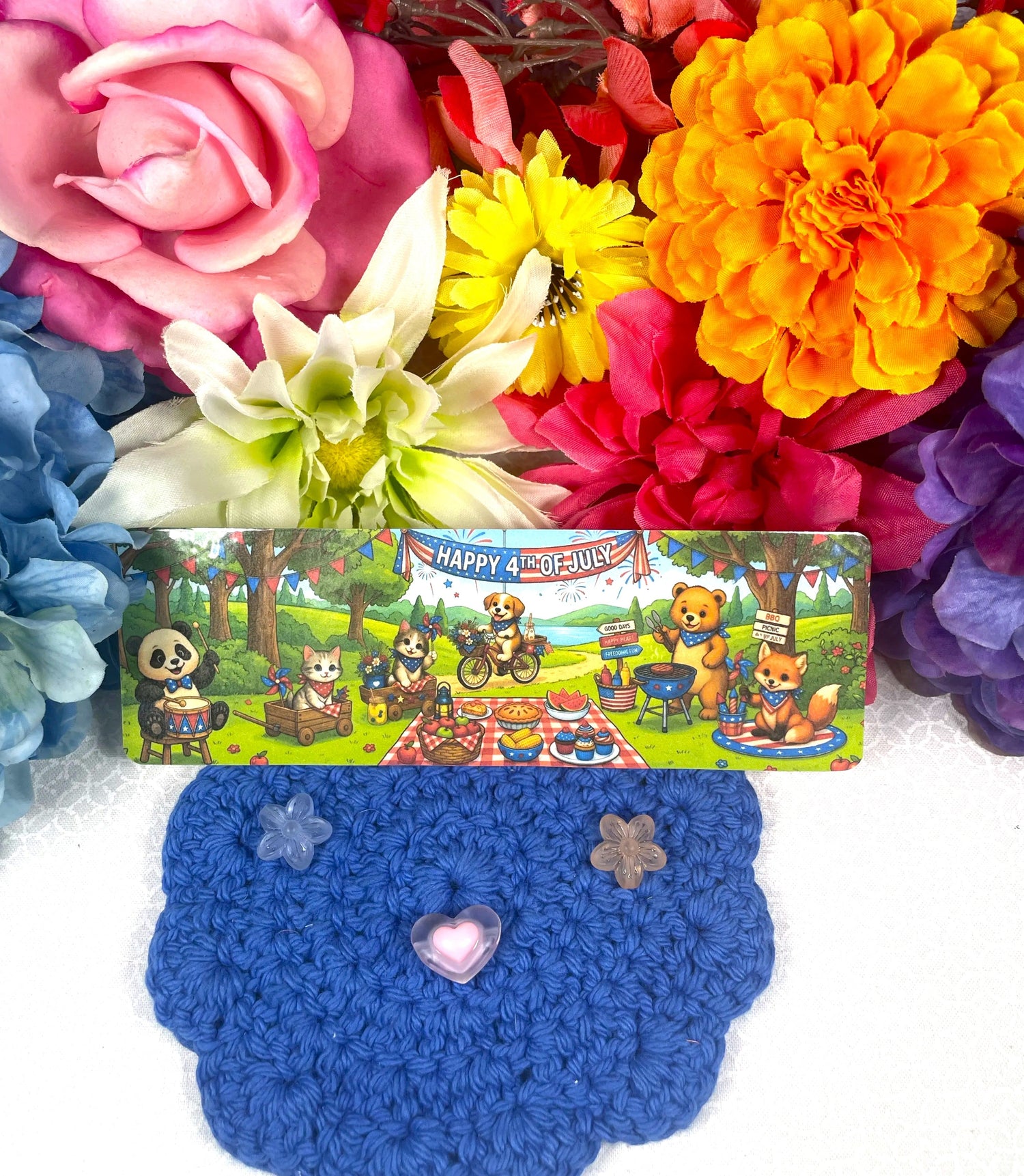 4th of July Patriotic Picnic Laminated Bookmark Autumnmist Boutique