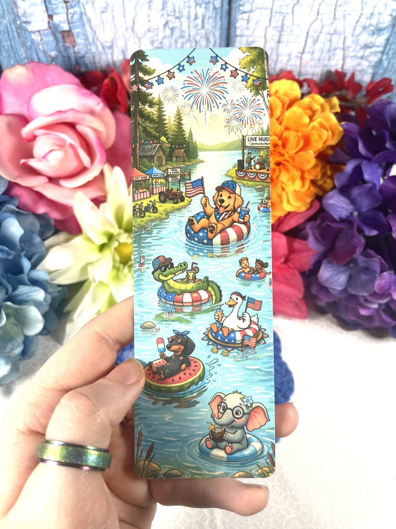 4th of July River Vibes Laminated Bookmark Autumnmist Boutique