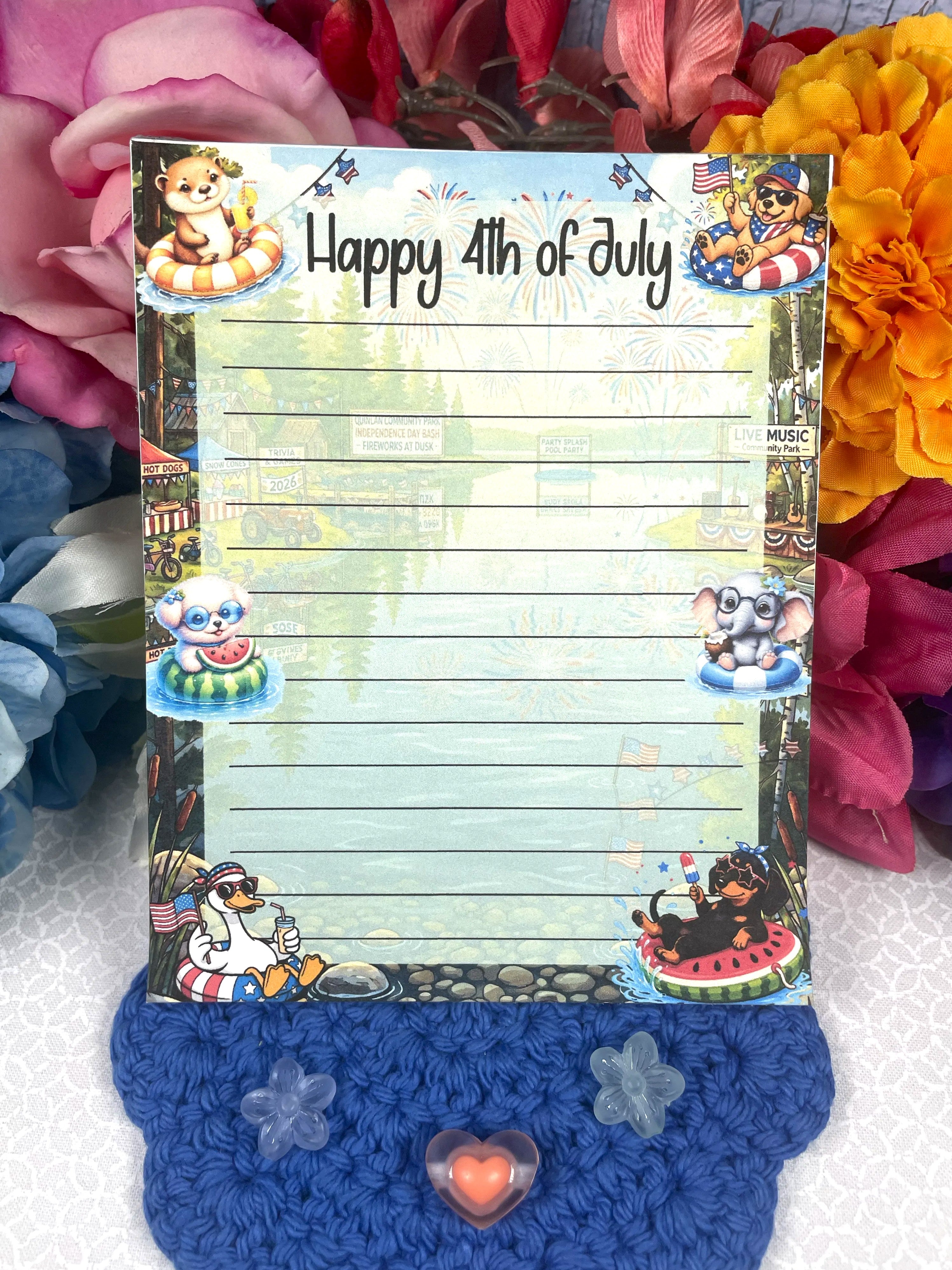 4th of July River Vibes Notepad 4.25" x 5.5" Autumnmist Boutique