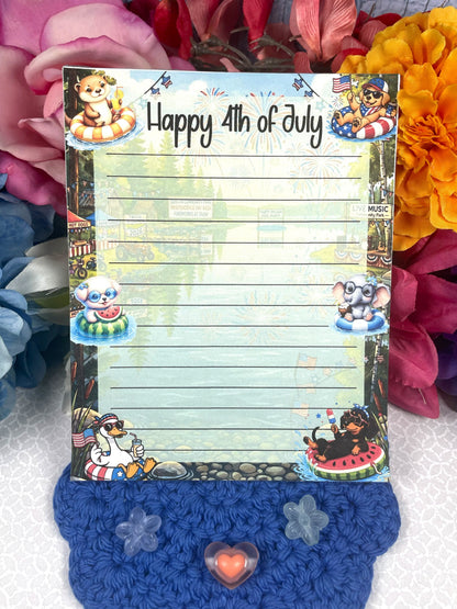 4th of July River Vibes Notepad 4.25" x 5.5" Autumnmist Boutique