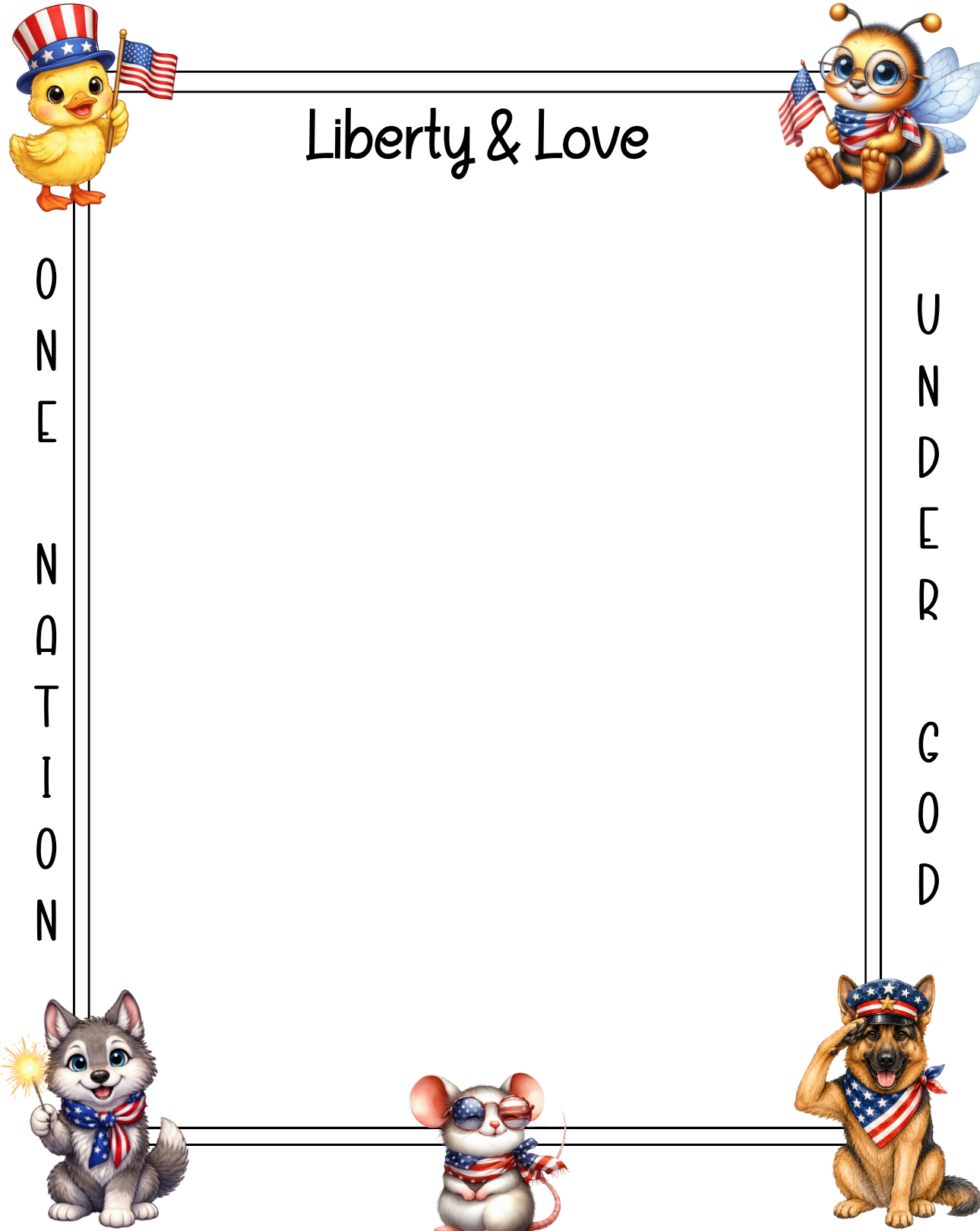 Liberty &amp; Love Patriotic Notepad 4.25" x 5.5" Autumnmist Boutique