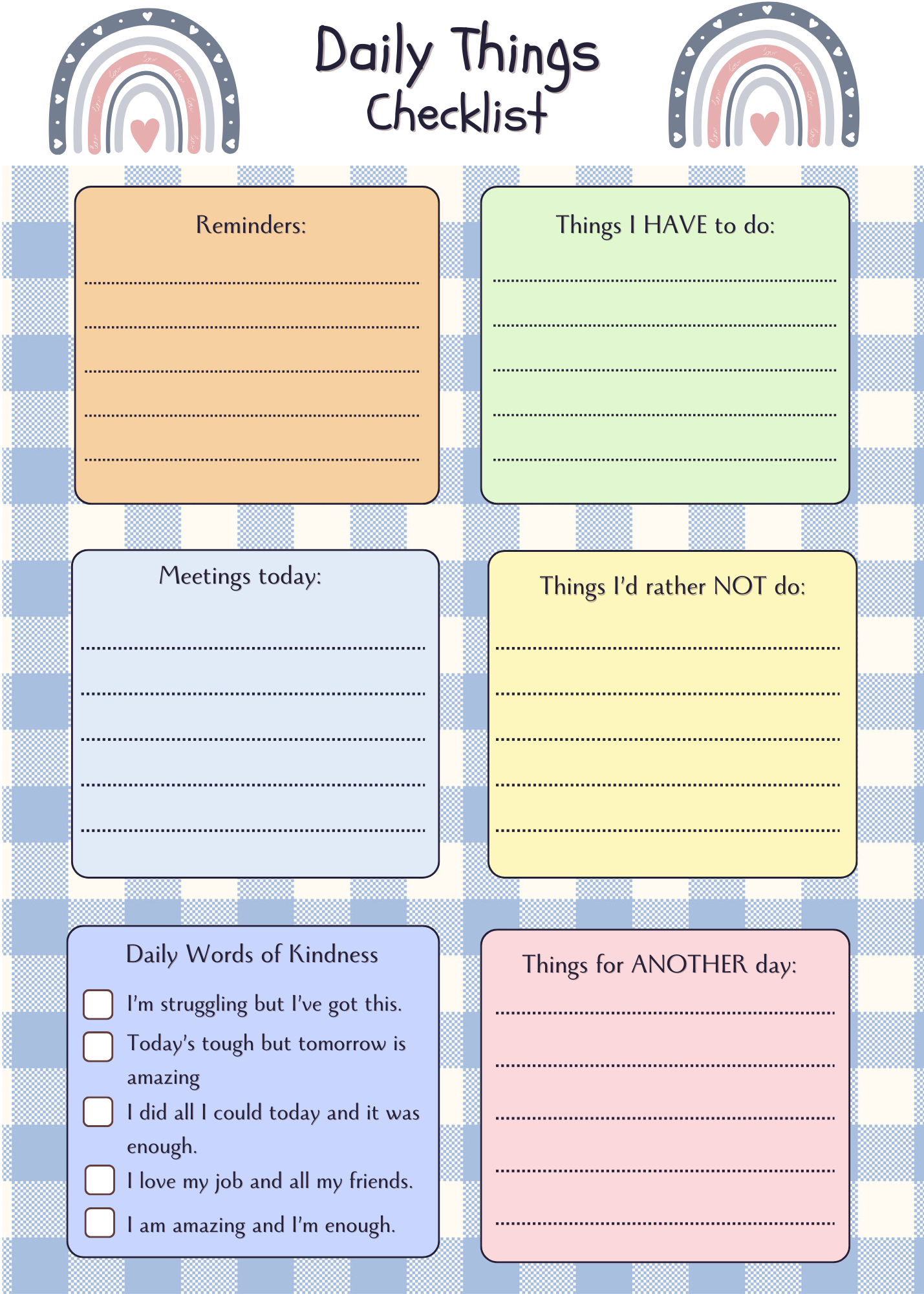 Rainbow Reflections Daily Planner Notepad 5.5&quot; x 8.5&quot;