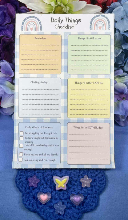 Rainbow Reflections Daily Planner Notepad 5.5&quot; x 8.5&quot;