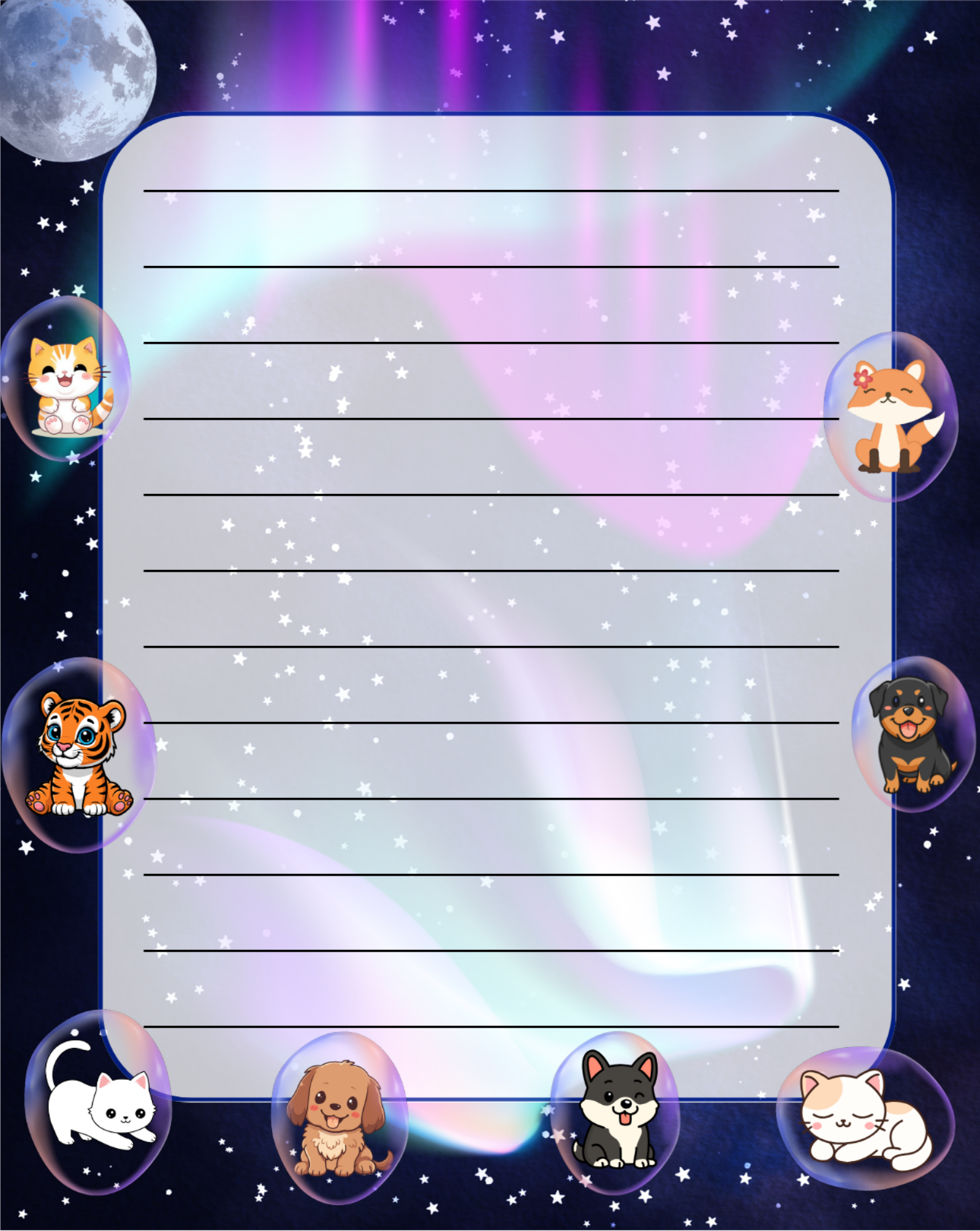 Celestial Bubble Buddies Notepad 4.25" x 5.5" Autumnmist Boutique