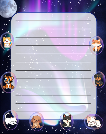 Celestial Bubble Buddies Notepad 4.25" x 5.5" Autumnmist Boutique