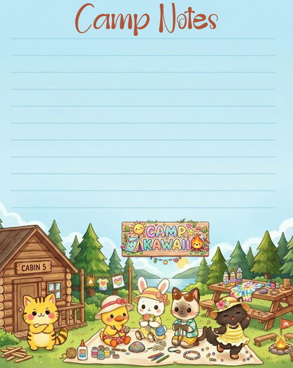 Camp Kawaii Crafts Notepad 4.25" x 5.5" Autumnmist Boutique