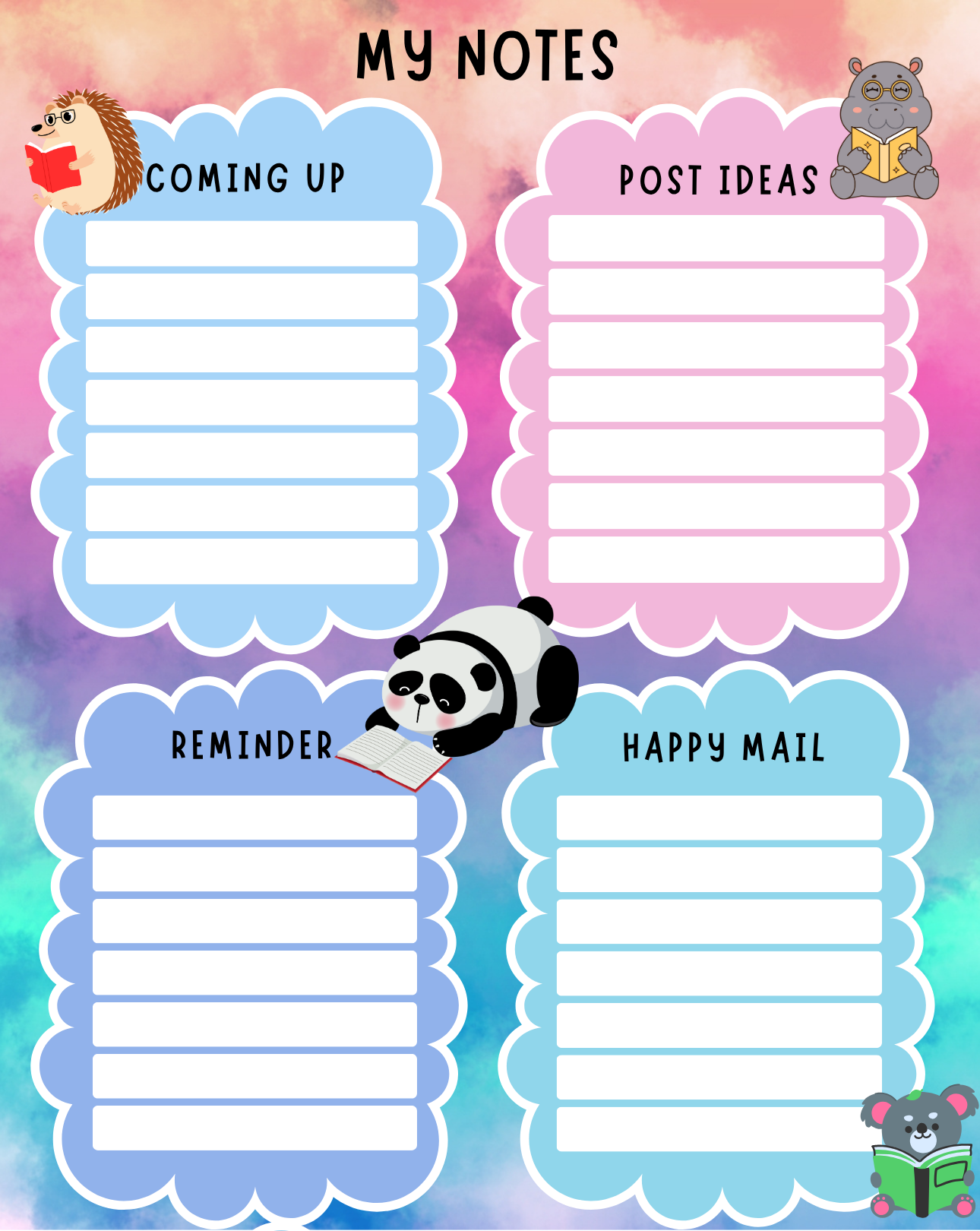 Cloud Reading Notepad
