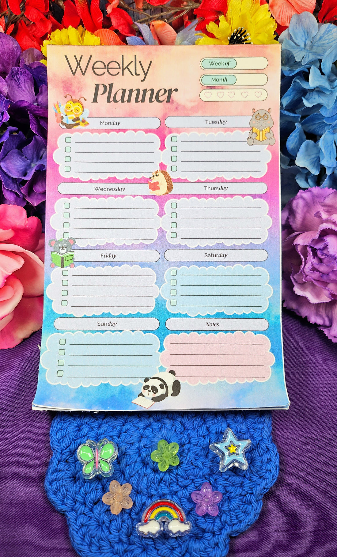 Reading in the Clouds Weekly Planner Notepad 5.5&quot; x 8.5&quot;