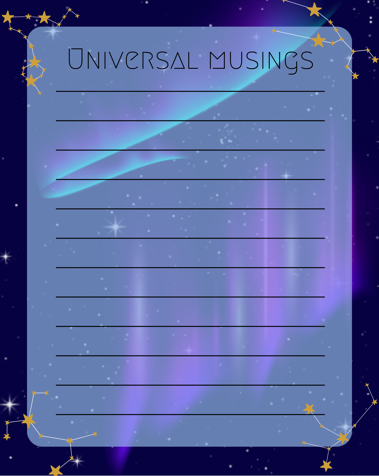 Constellation Notepad 4.25" x 5.5" Autumnmist Boutique