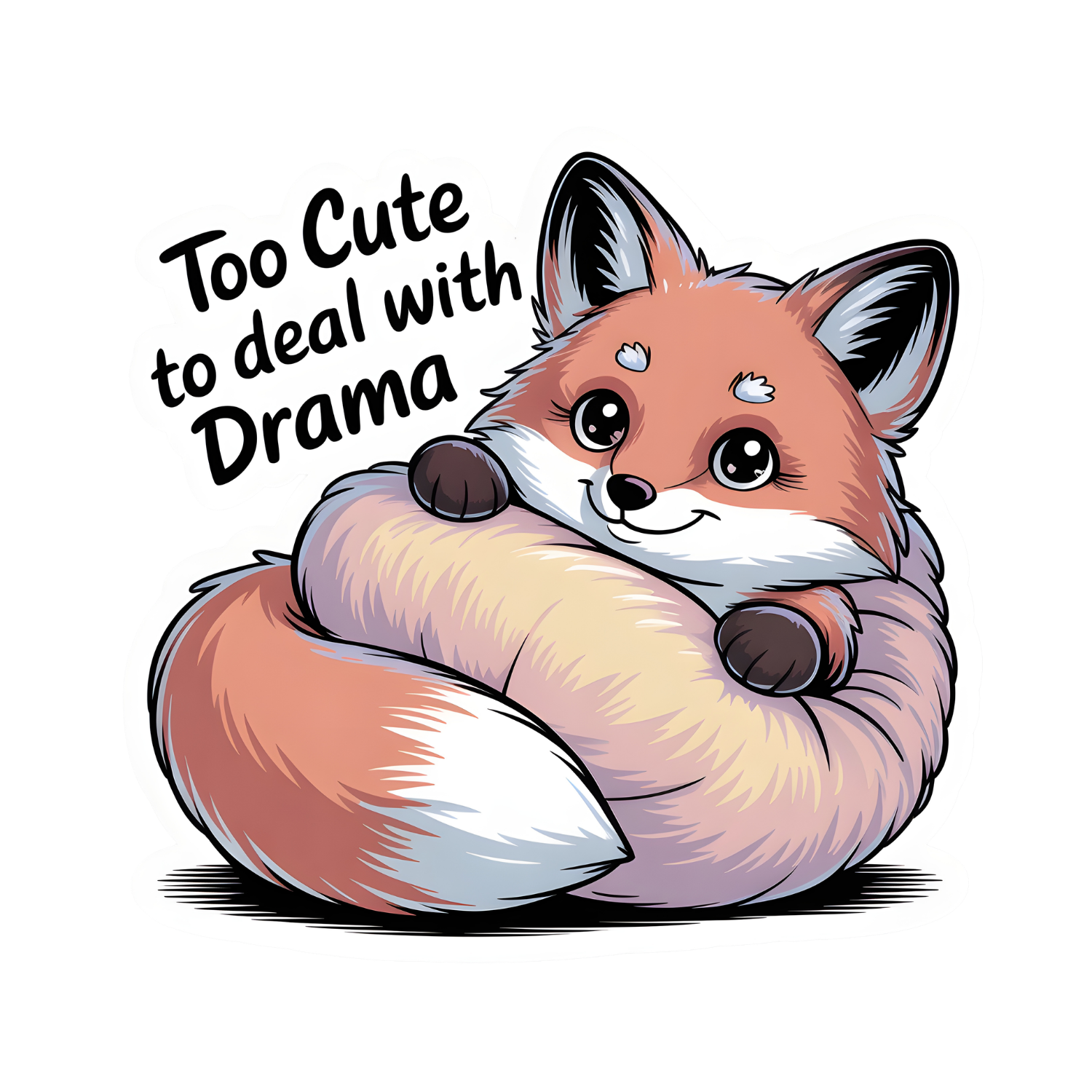Too Cute to Deal with Drama Vinyl Sticker Autumnmist Boutique