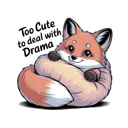 Too Cute to Deal with Drama Vinyl Sticker Autumnmist Boutique