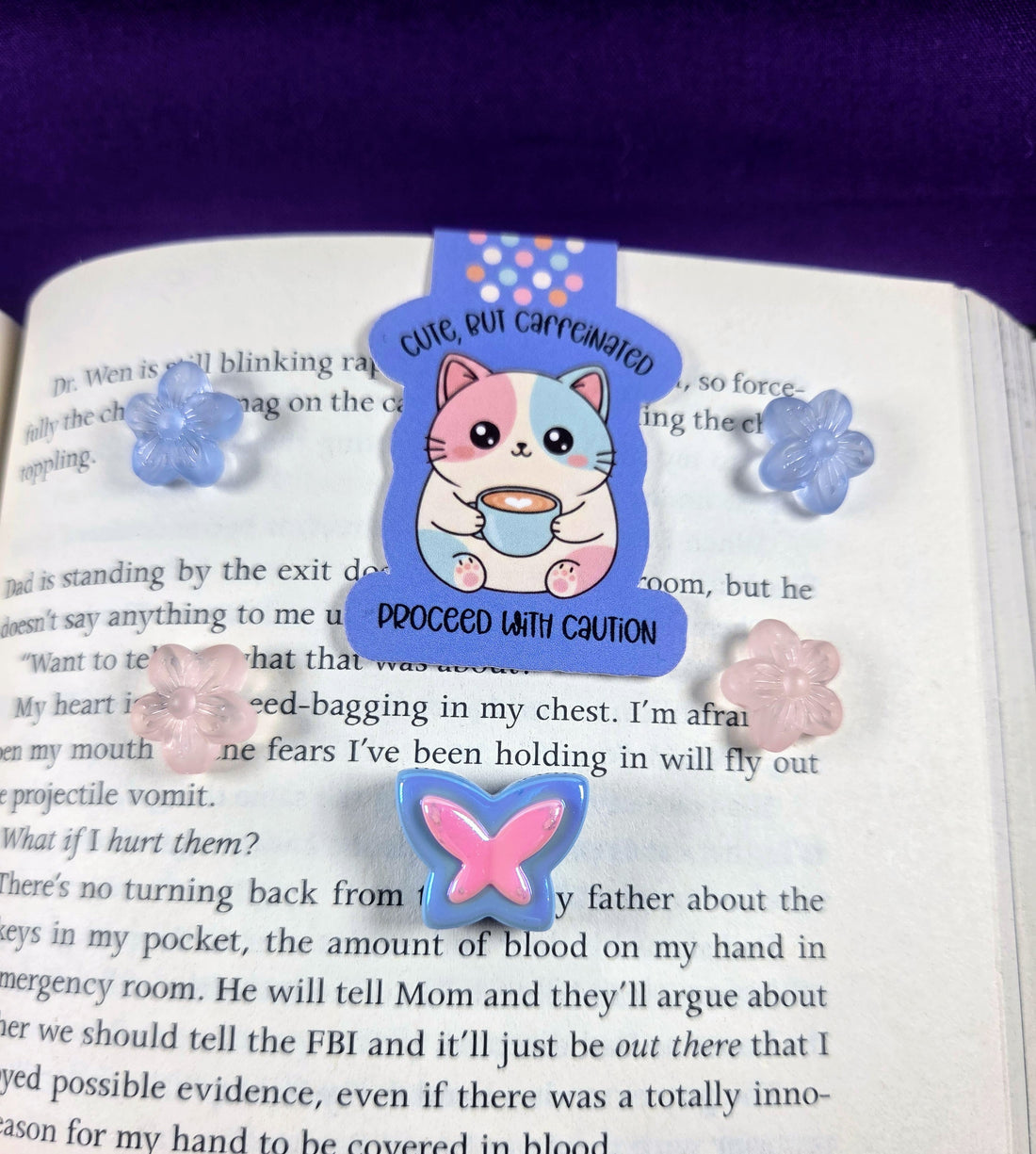 Proceed with Caution Magnetic Bookmark Autumnmist Boutique