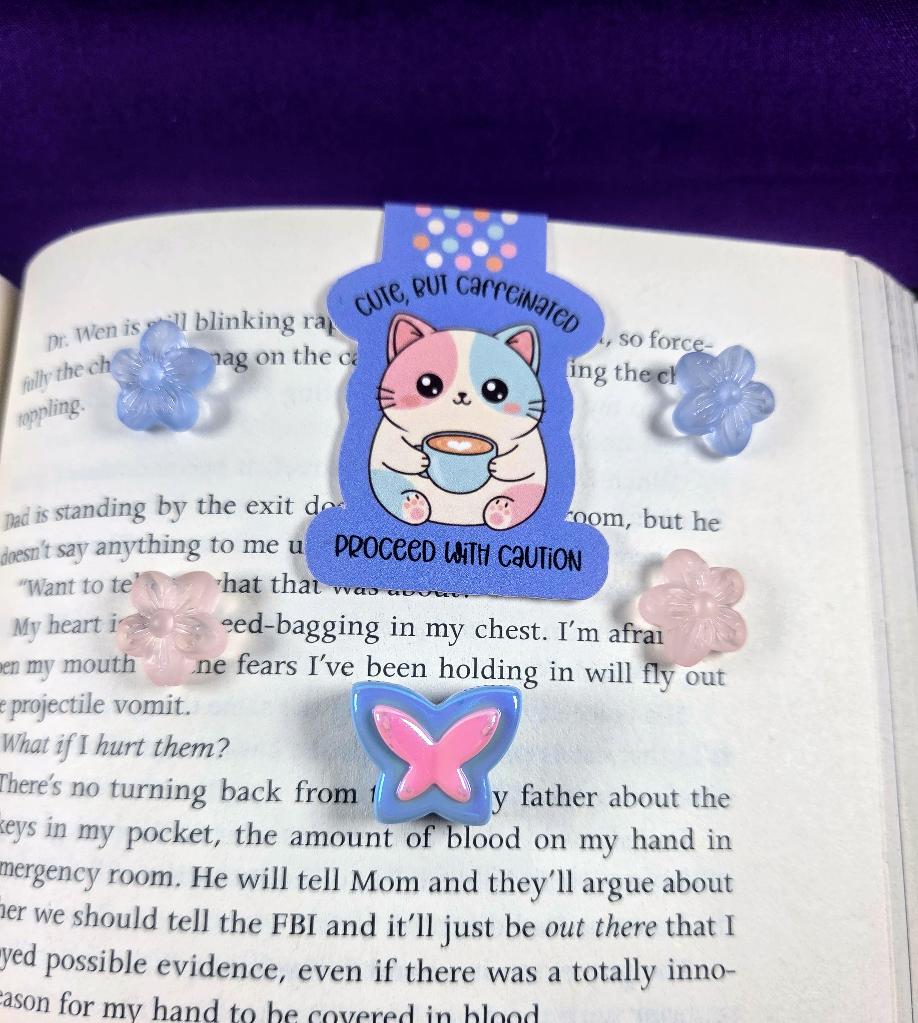 Proceed with Caution Magnetic Bookmark Autumnmist Boutique