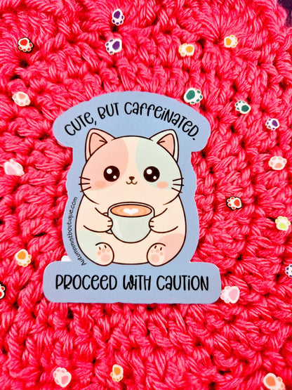 Proceed with Caution Vinyl Sticker Autumnmist Boutique