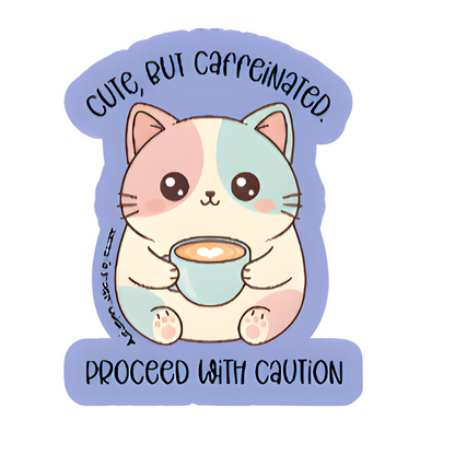 Proceed with Caution Vinyl Sticker Autumnmist Boutique