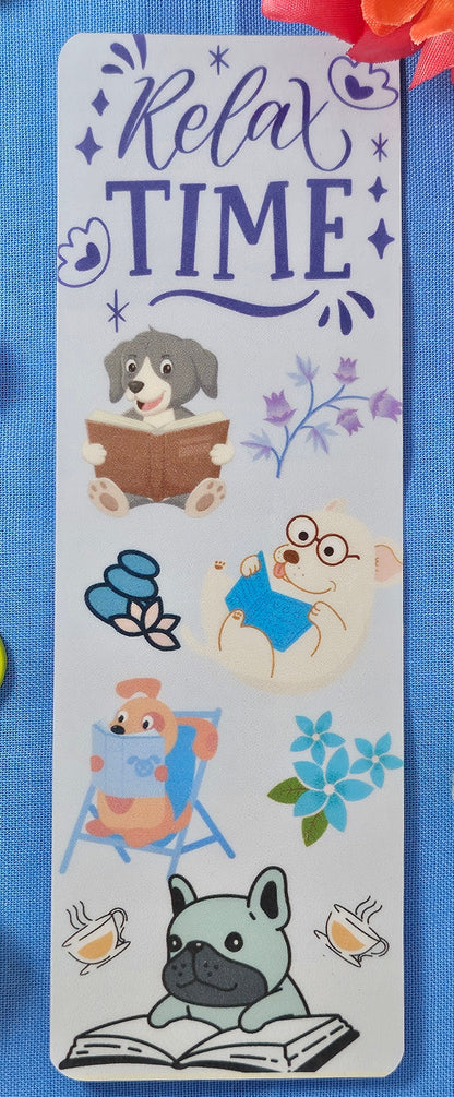 Relax TIME Reading Animals Bookmark