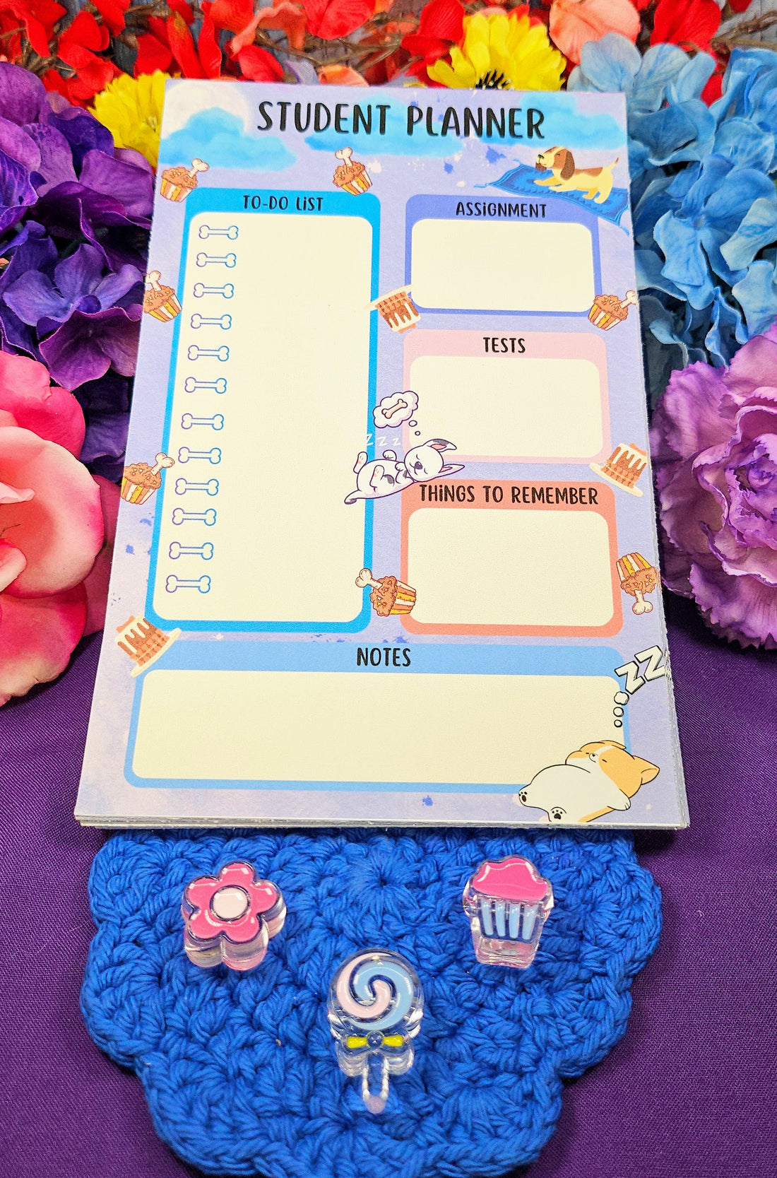 Pupcakes &amp; Cloud Daily Planner Notepad 5.5&quot; x 8.5&quot;