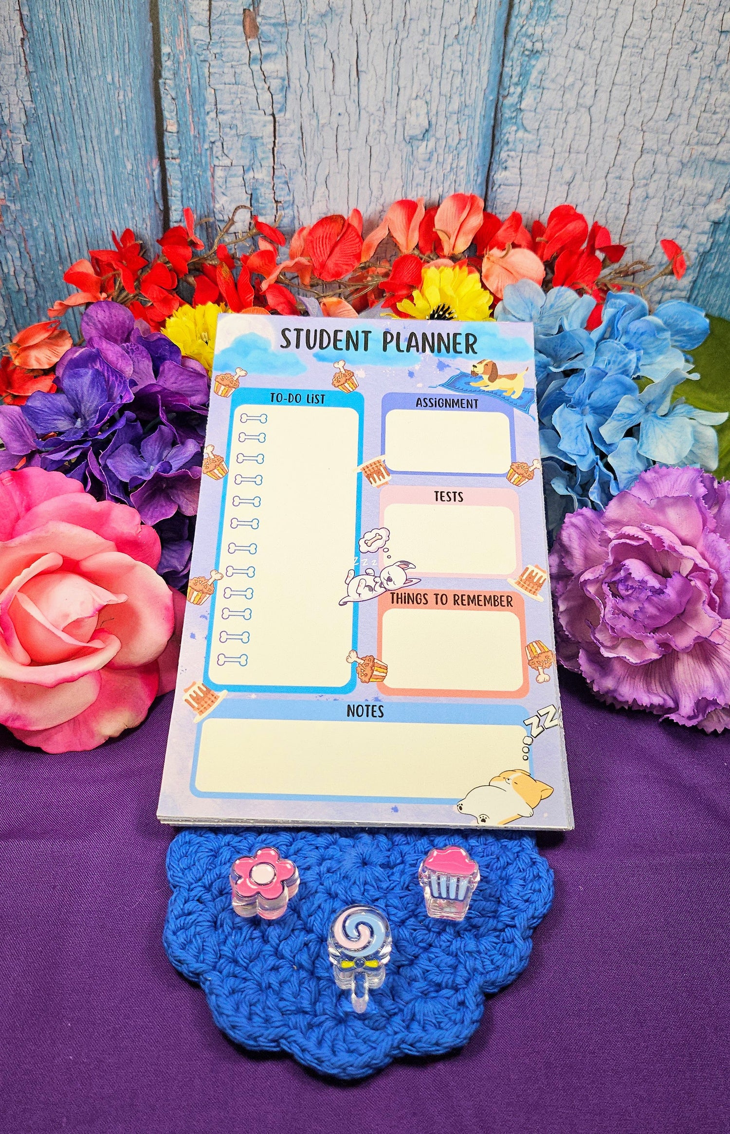 Pupcakes &amp; Cloud Daily Planner Notepad 5.5&quot; x 8.5&quot;