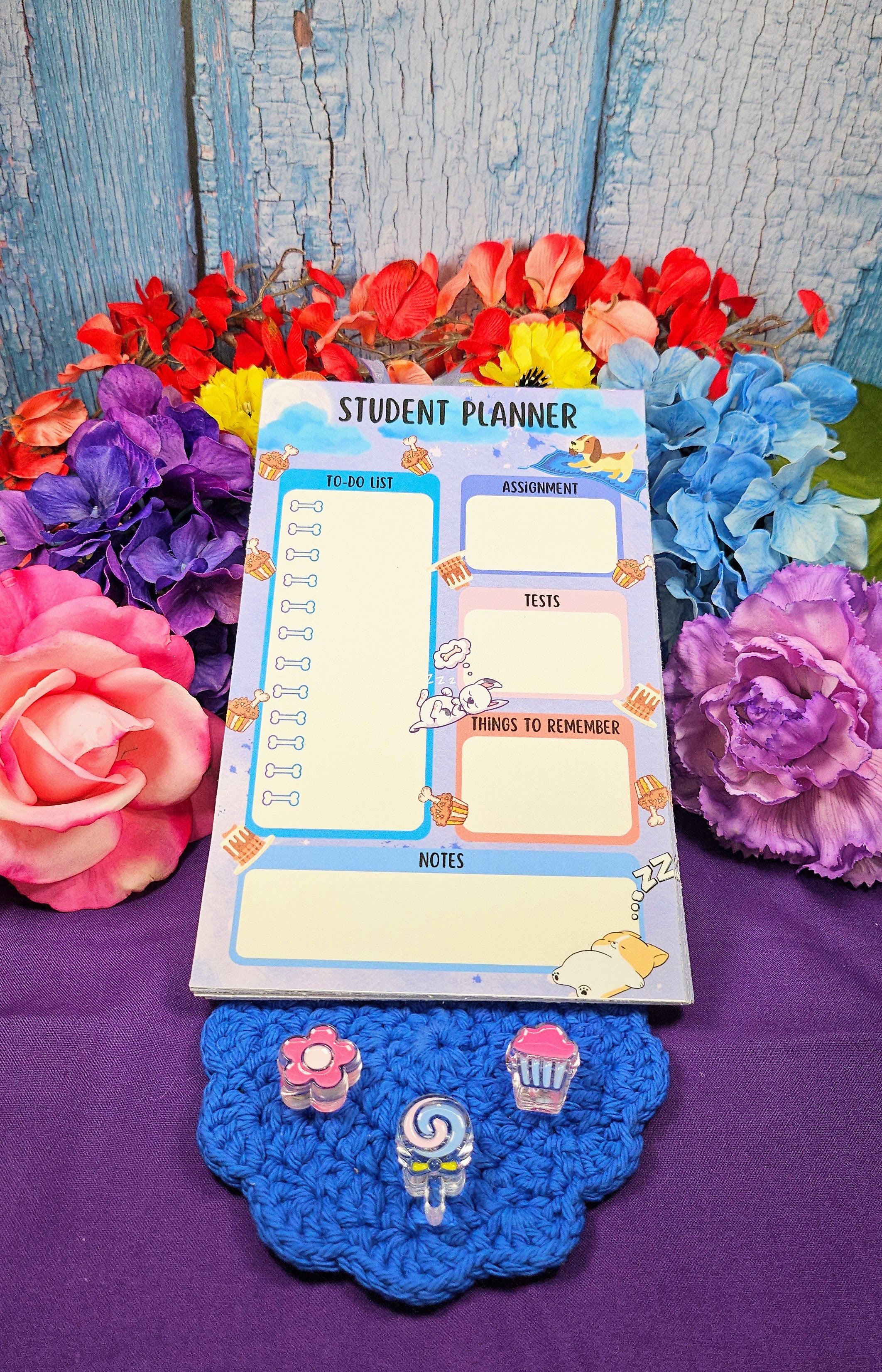 Pupcakes &amp; Cloud Daily Planner Notepad 5.5&quot; x 8.5&quot;