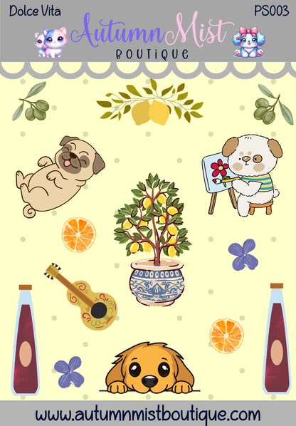 Dolce Vita Vinyl Sticker Sheet Autumnmist Boutique