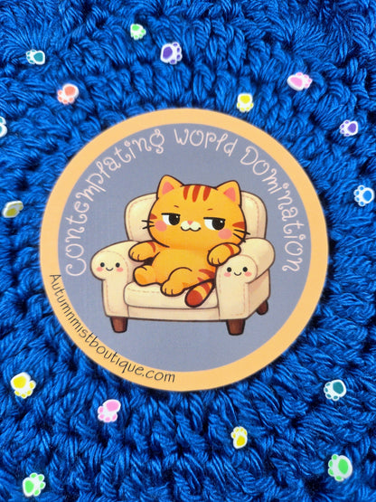 Contemplating Vinyl Sticker Autumnmist Boutique