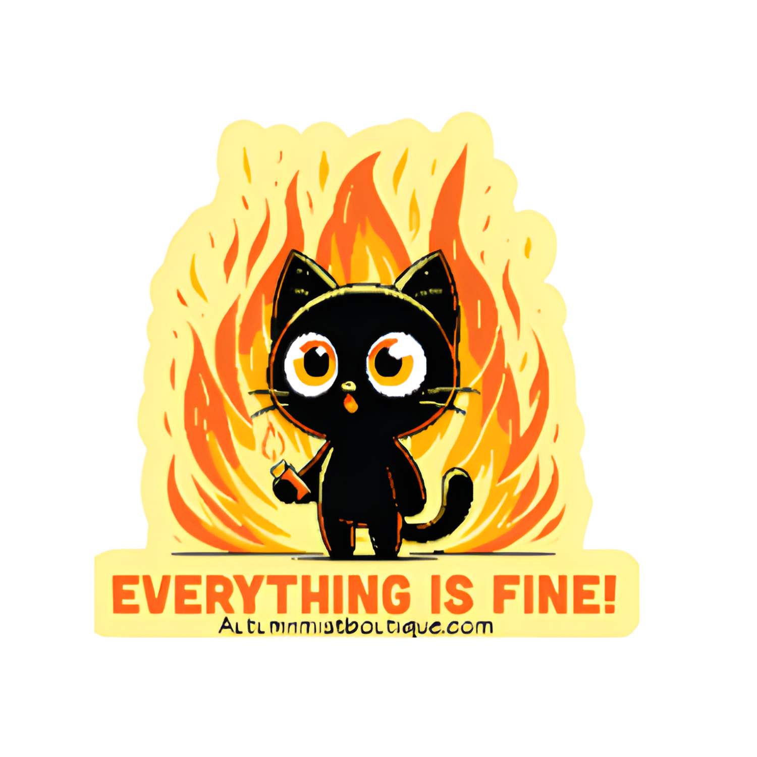 Everything is FINE Vinyl Sticker Autumnmist Boutique