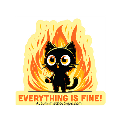 Everything is FINE Vinyl Sticker Autumnmist Boutique