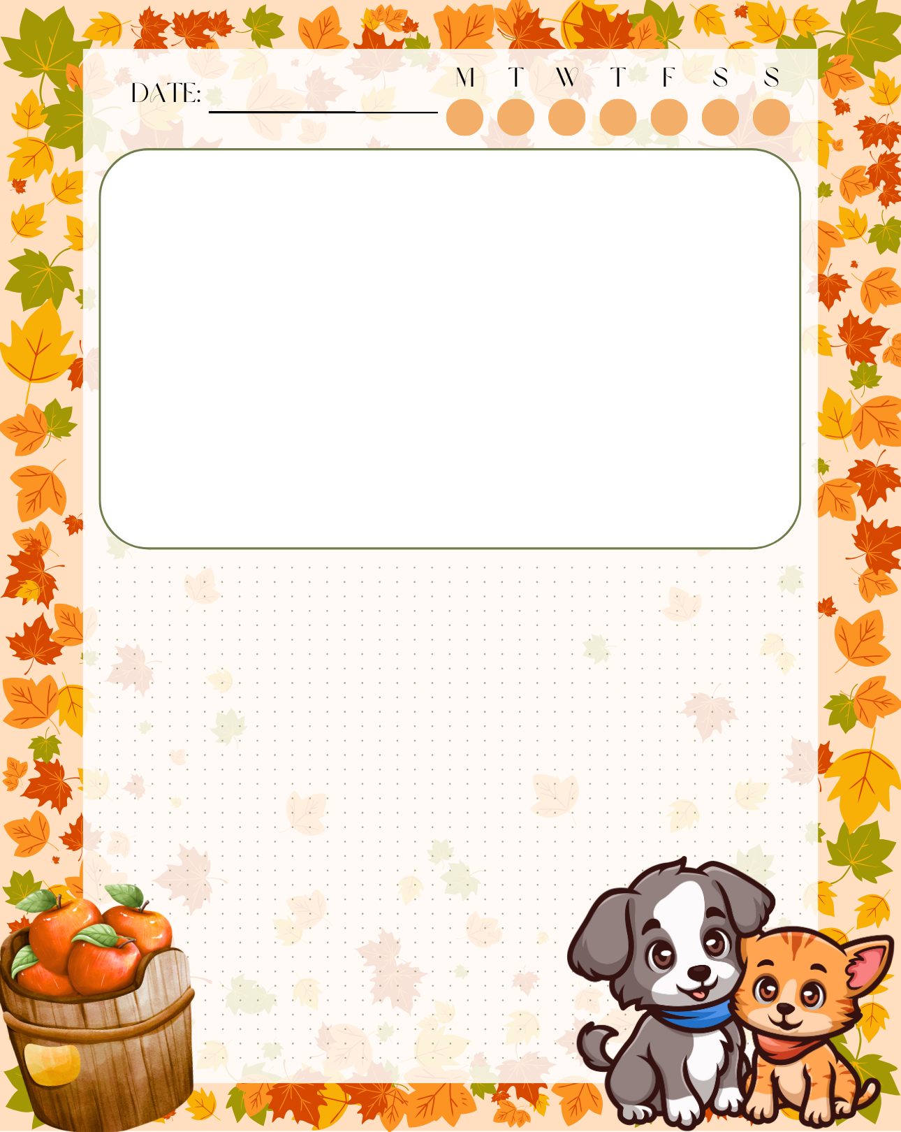 Weekly Whiskers – Autumn Pets Notepad