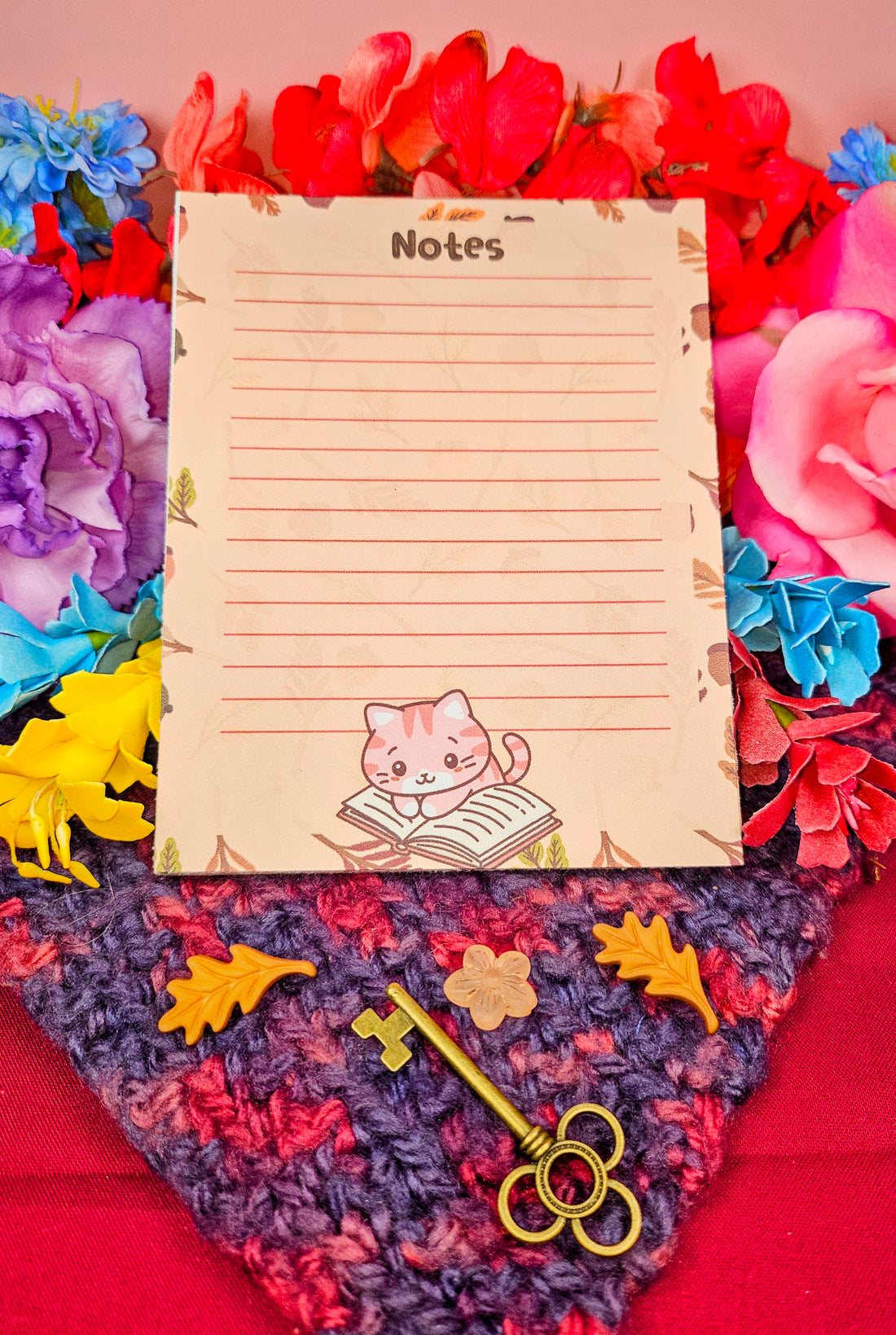 Notes in the Fall – Cozy Cat Notepad