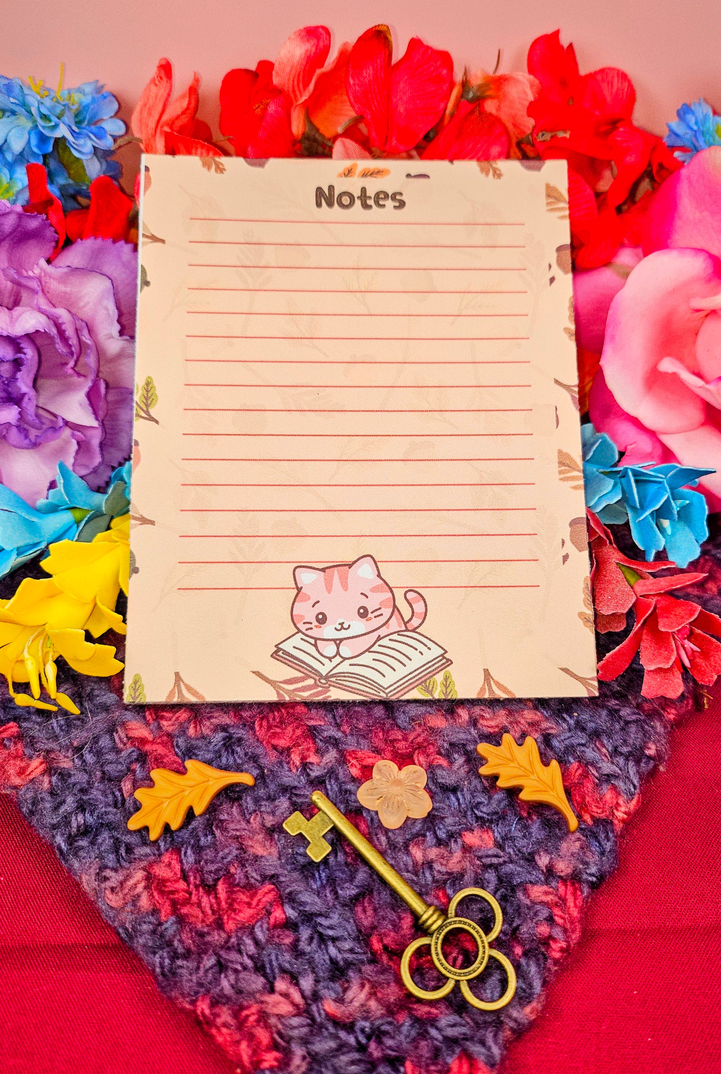 Notes in the Fall – Cozy Cat Notepad
