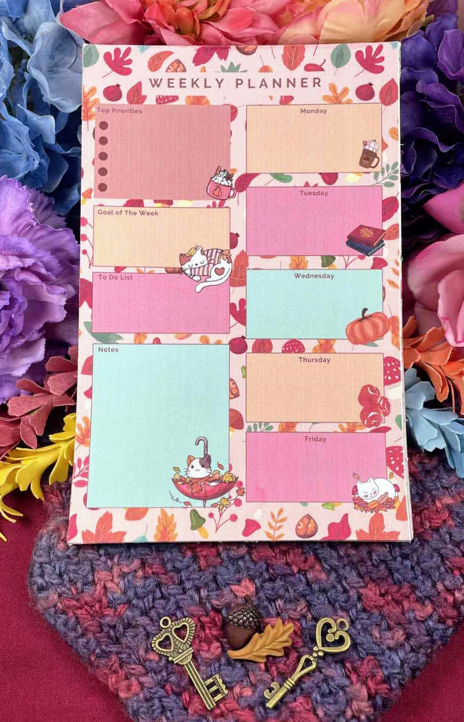 Sweater Weather Weekly Planner Notepad 5.5&quot; x 8.5&quot;
