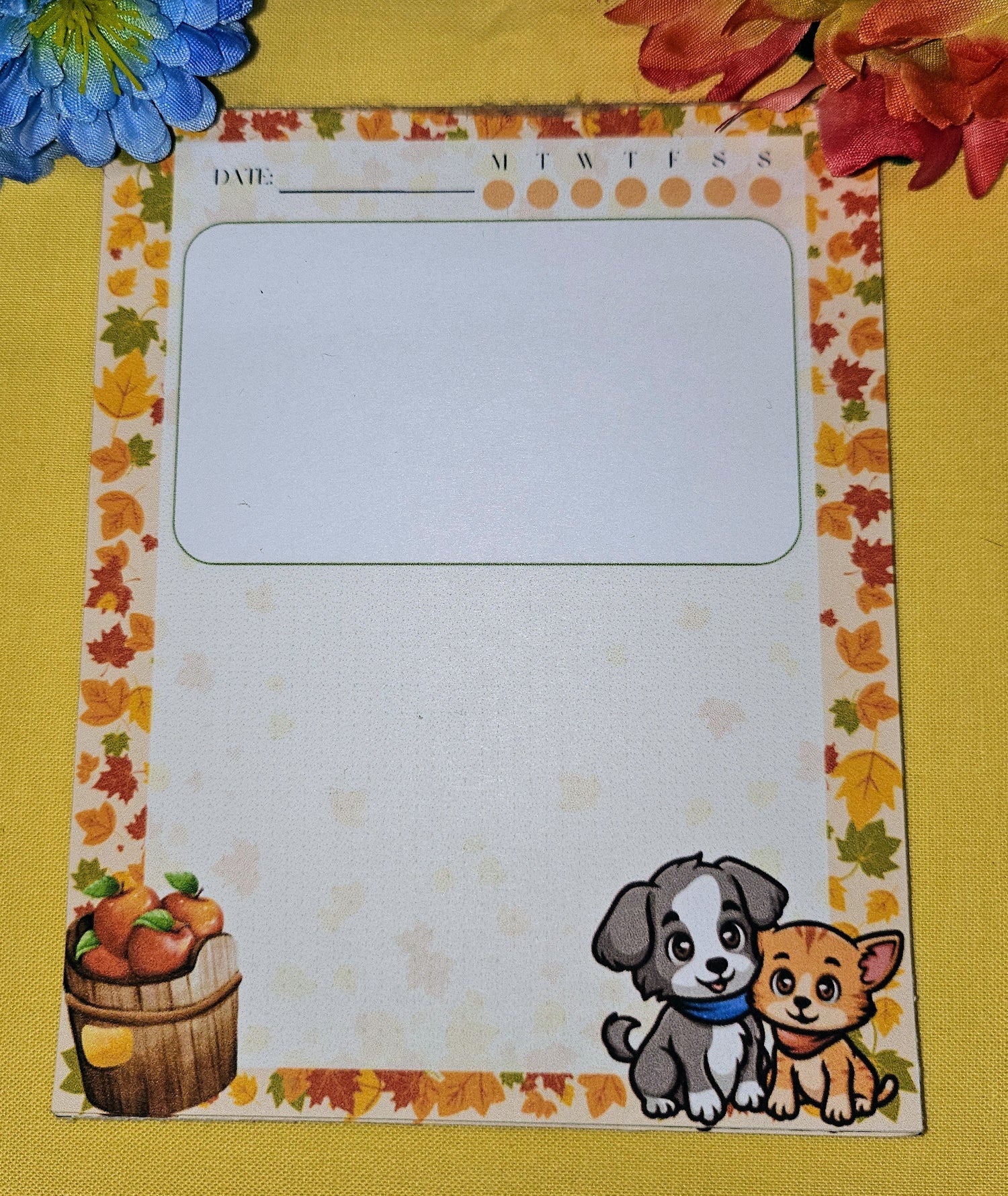 Weekly Whiskers – Autumn Pets Notepad