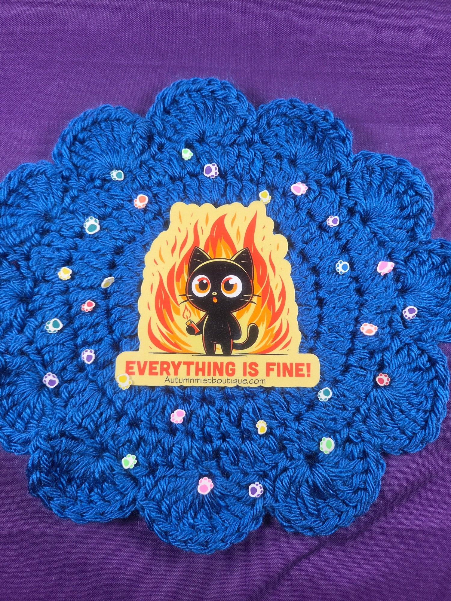 Everything is FINE Vinyl Sticker Autumnmist Boutique