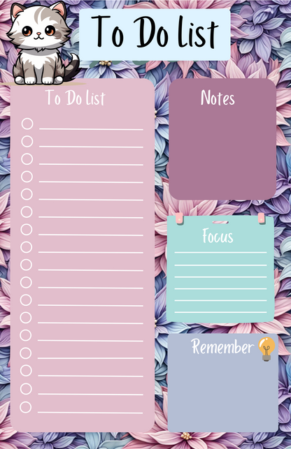 Petals &amp; Paws Daily Planner Notepad 5.5&quot; x 8.5&quot;