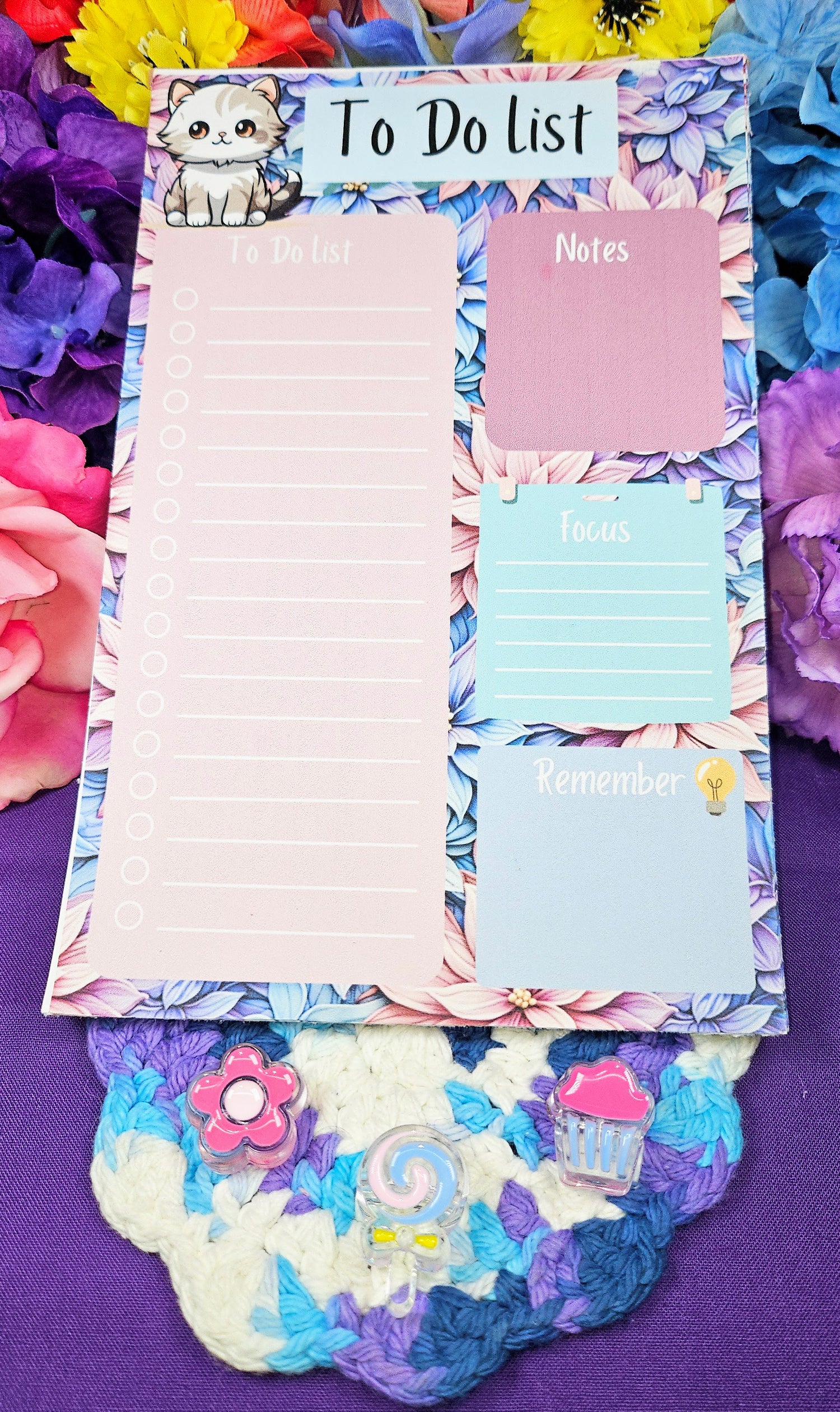 Petals &amp; Paws Daily Planner Notepad 5.5&quot; x 8.5&quot;