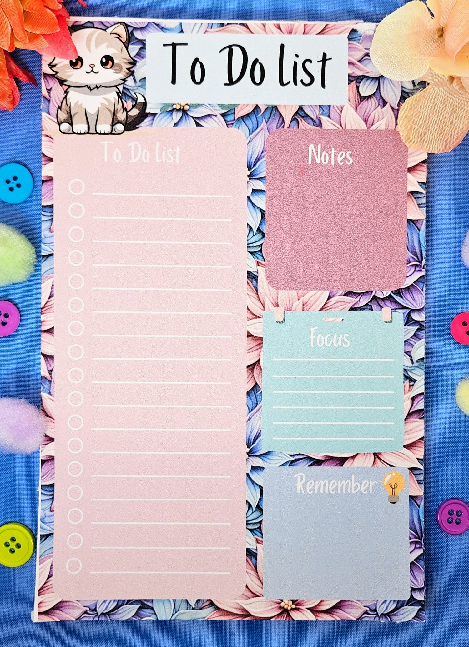 Petals &amp; Paws Daily Planner Notepad 5.5&quot; x 8.5&quot;