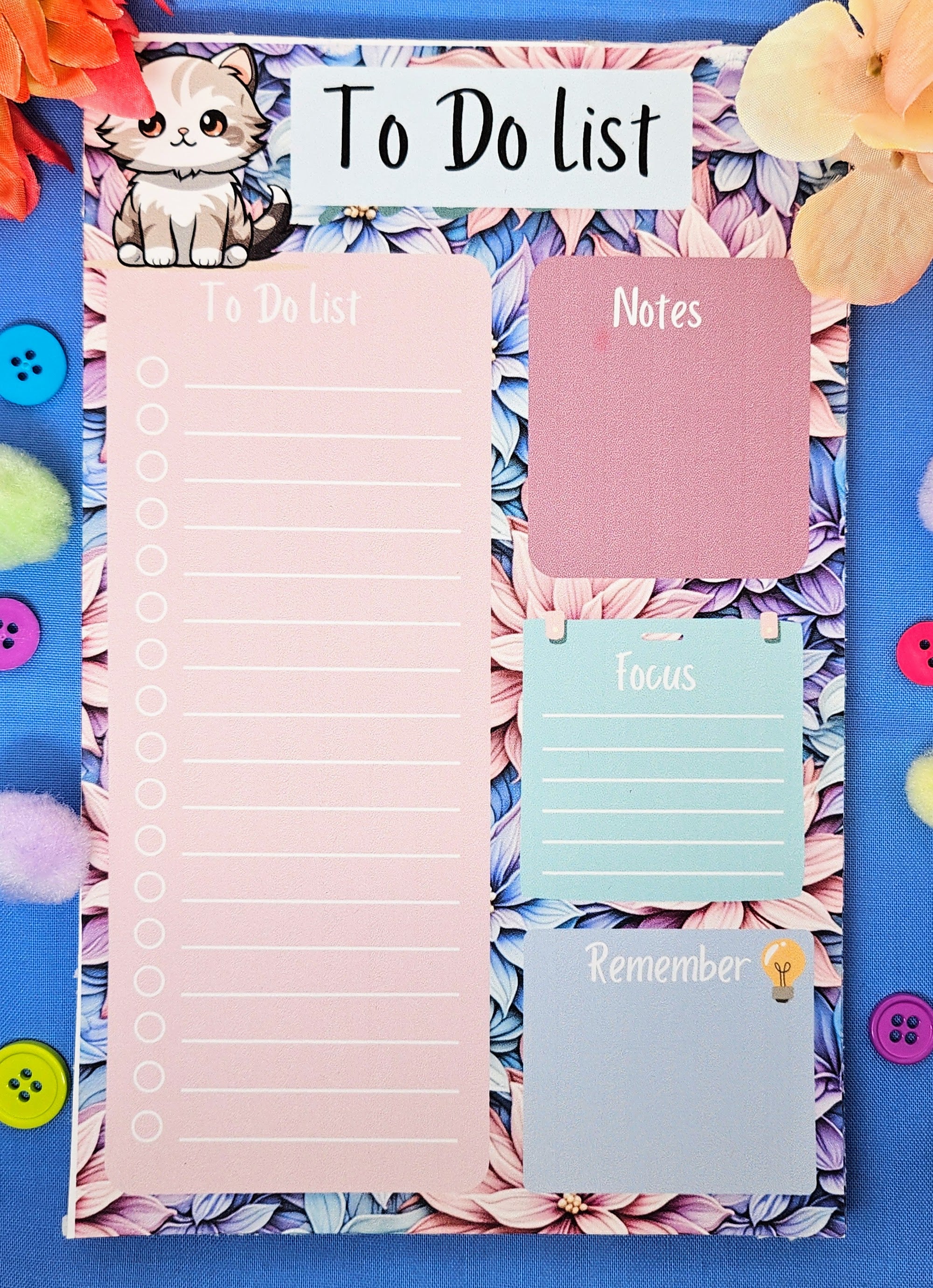 Petals &amp; Paws Daily Planner Notepad 5.5&quot; x 8.5&quot;