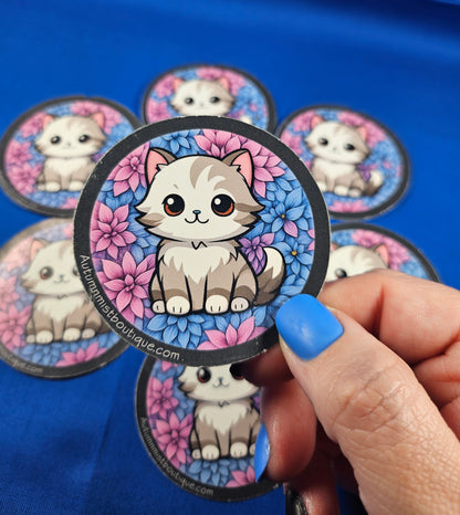 Flowers &amp; Paws Sticker Autumnmist Boutique