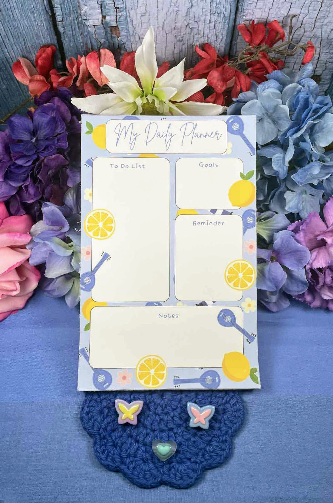 Mediterranean Daily Planner Notepad 5.5&quot; x 8.5&quot;