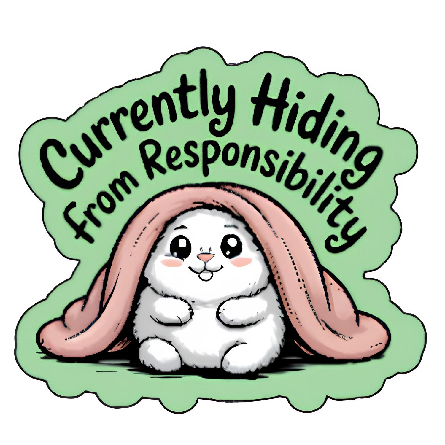 Hiding from Responsibility Vinyl Sticker Autumnmist Boutique