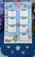 Holly Jolly Weekly Planner Notepad 5.5" x 8.5" Autumnmist Boutique