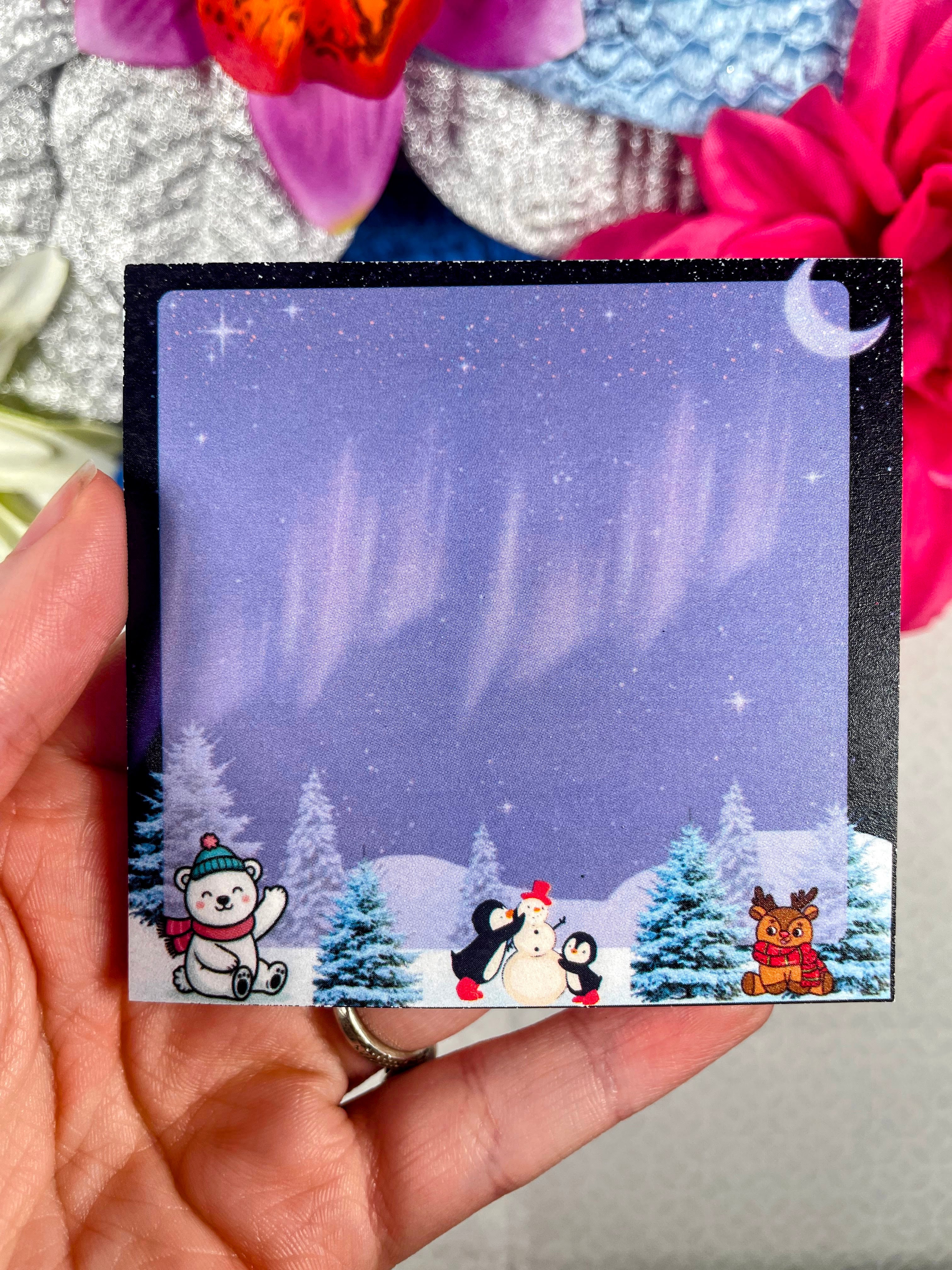 Winter Lights Sticky Notes 3" x 3" Autumnmist Boutique