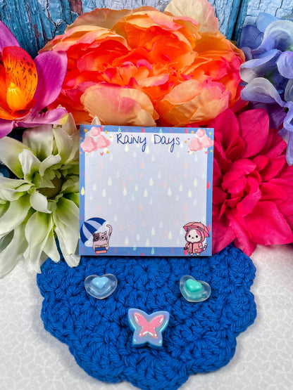 Rainy Day Sticky Notes 3" x 3" Autumnmist Boutique