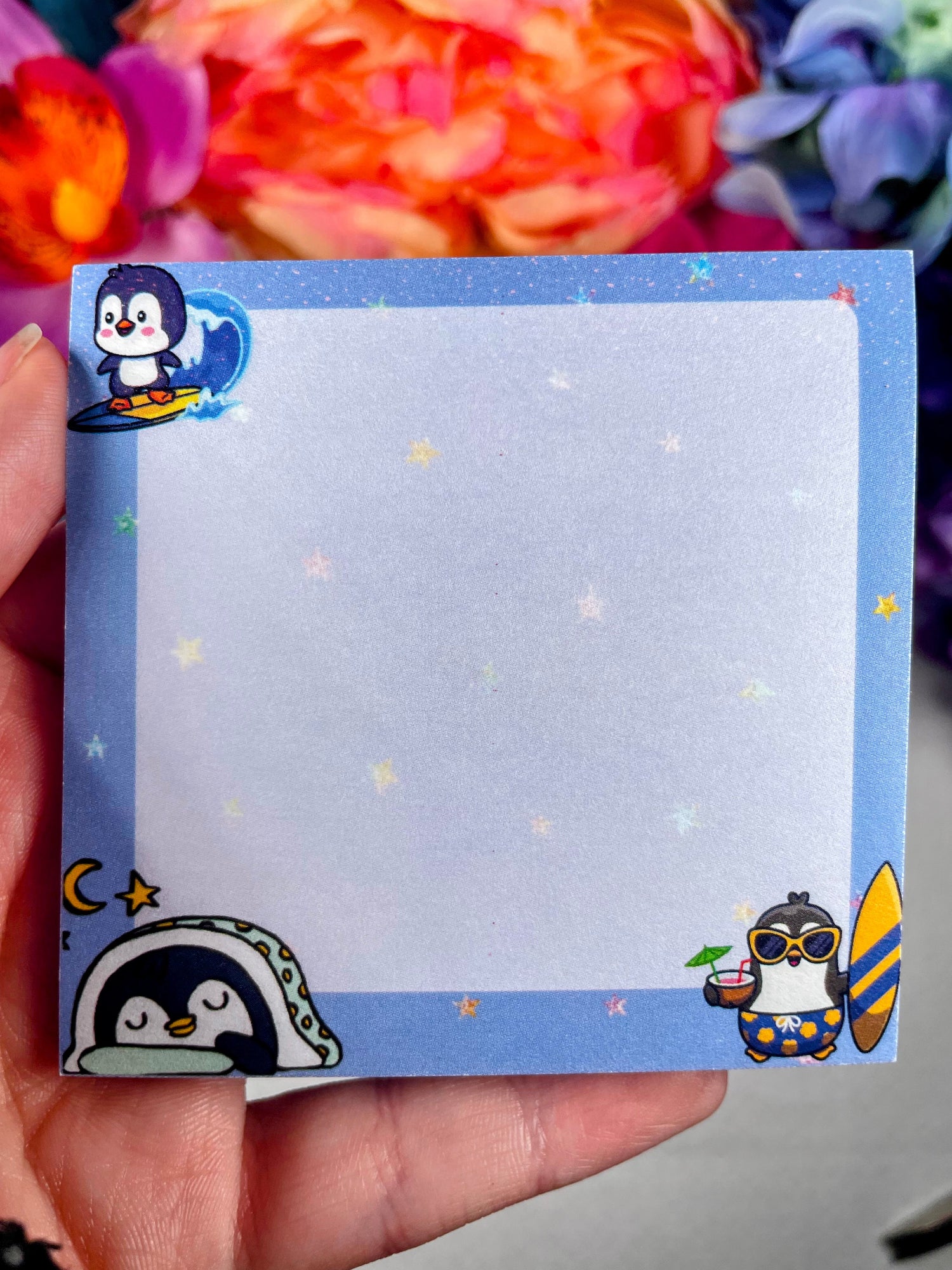 Penguin Dreams Sticky Notes 3" x 3" Autumnmist Boutique