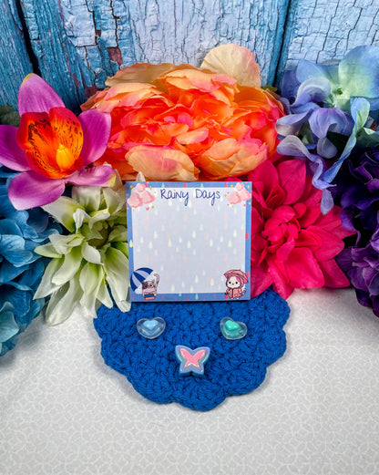 Rainy Day Sticky Notes 3" x 3" Autumnmist Boutique