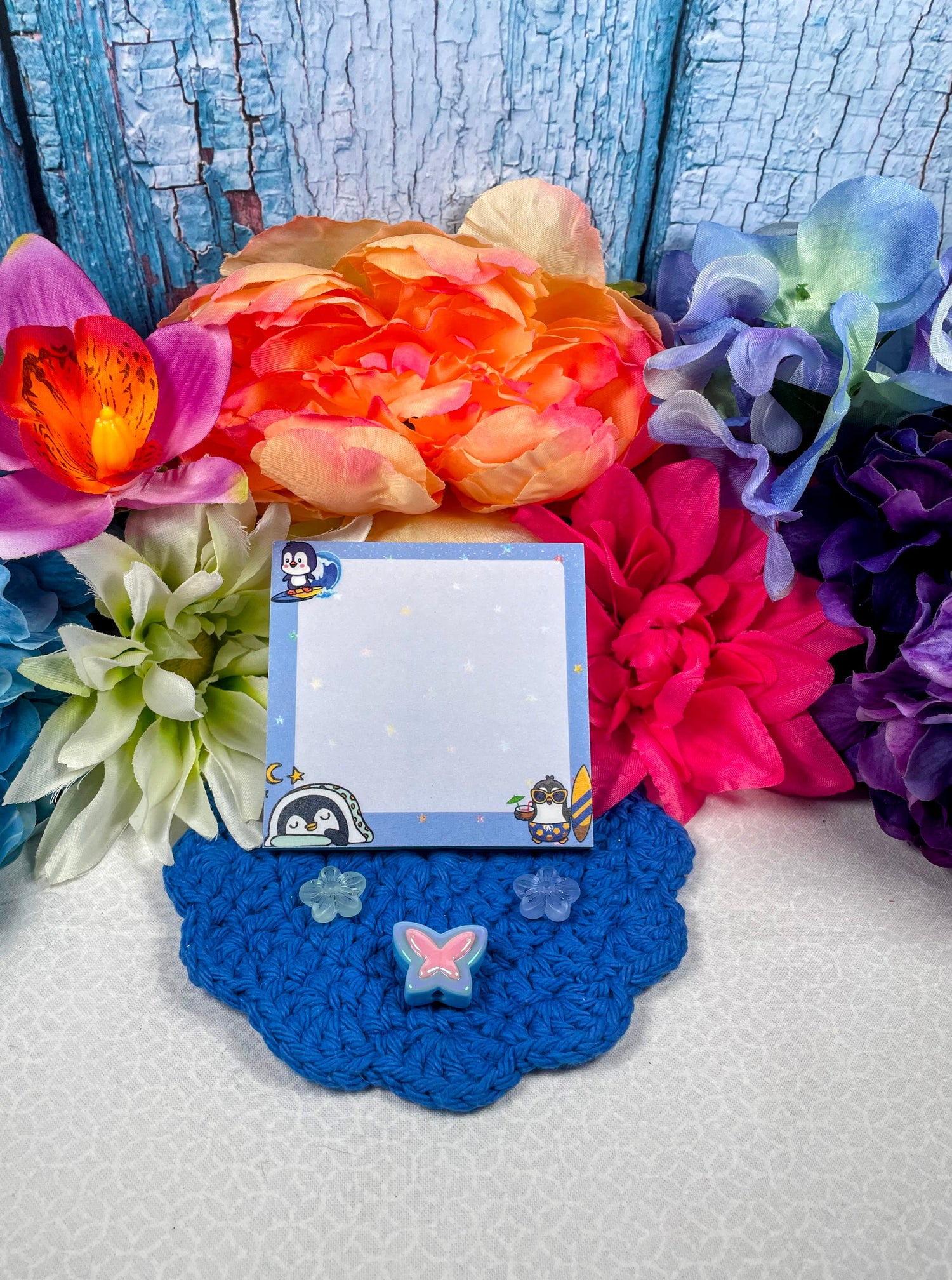 Penguin Dreams Sticky Notes 3" x 3" Autumnmist Boutique