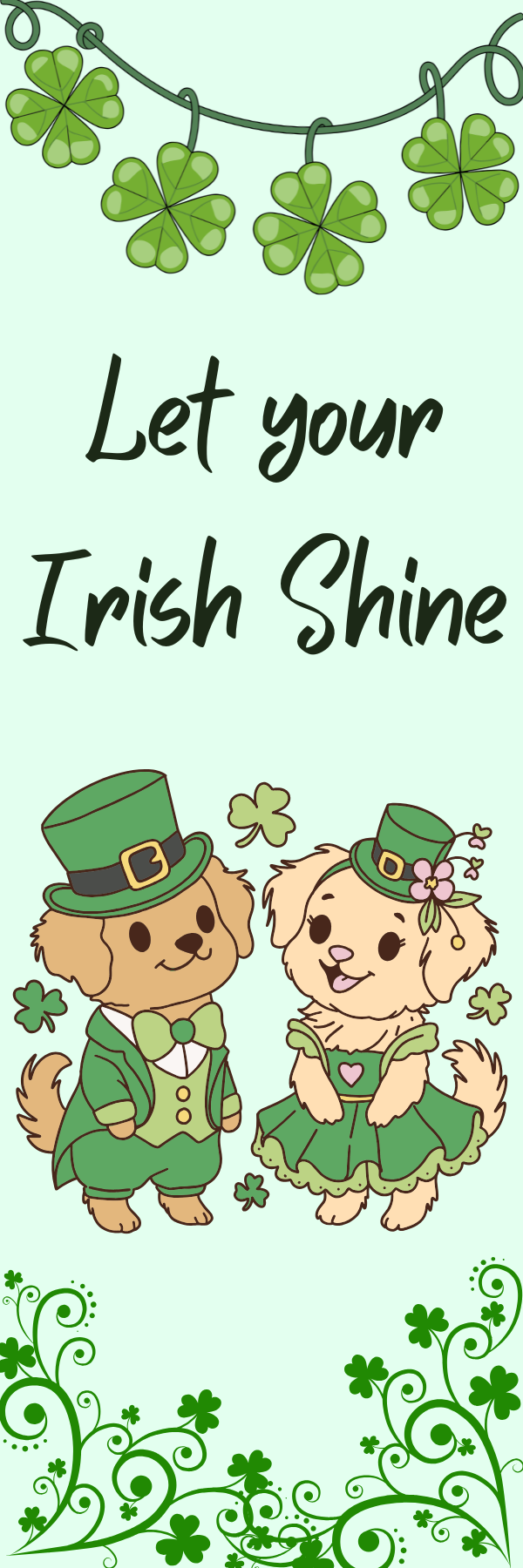 Let Your Irish Shine Laminated Bookmark Autumnmist Boutique
