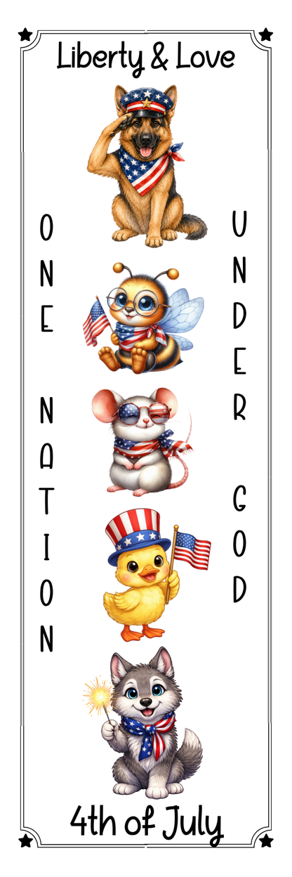 Liberty &amp; Love Patriotic Laminated Bookmark Autumnmist Boutique