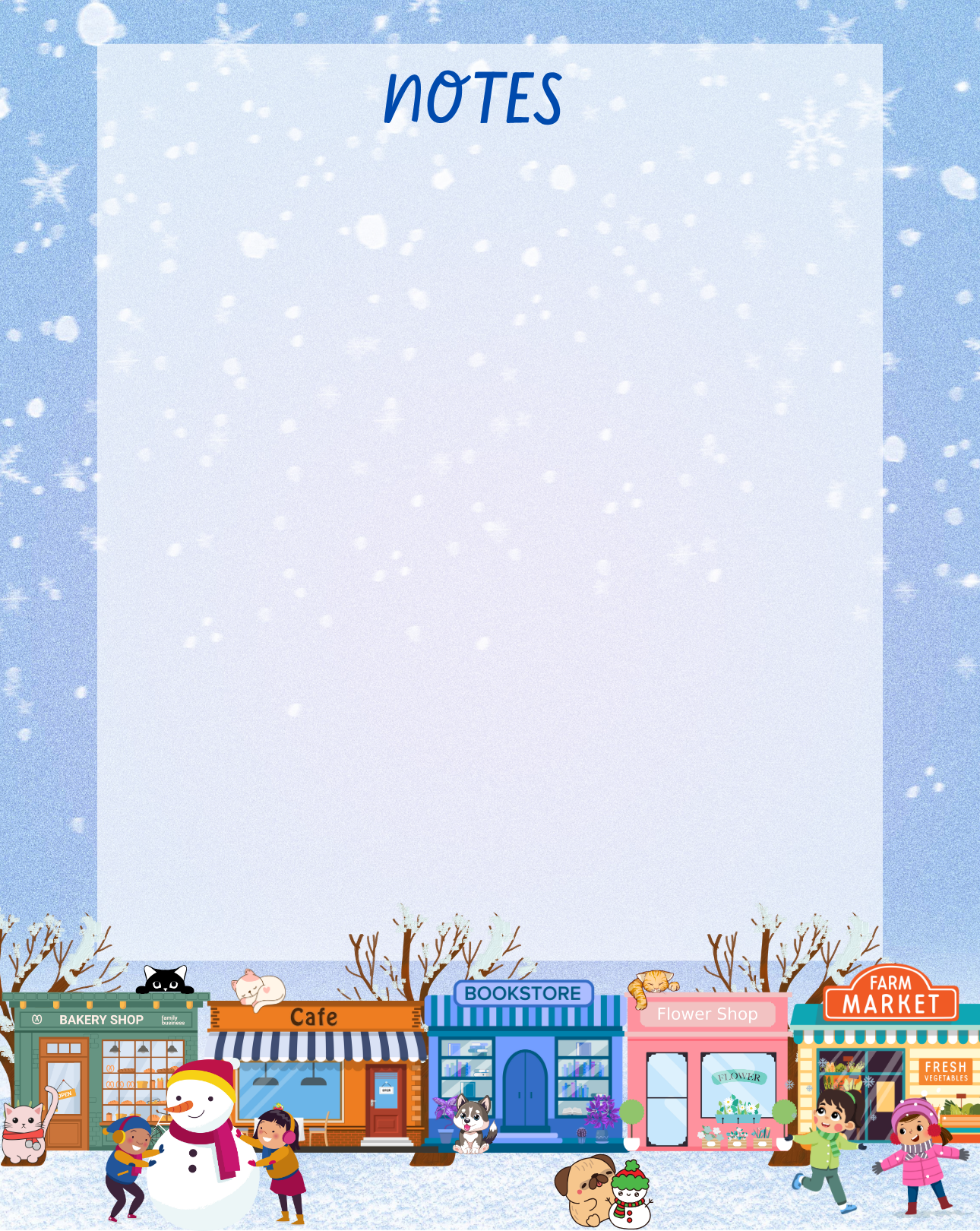 Main Street Winter Edition Notepad