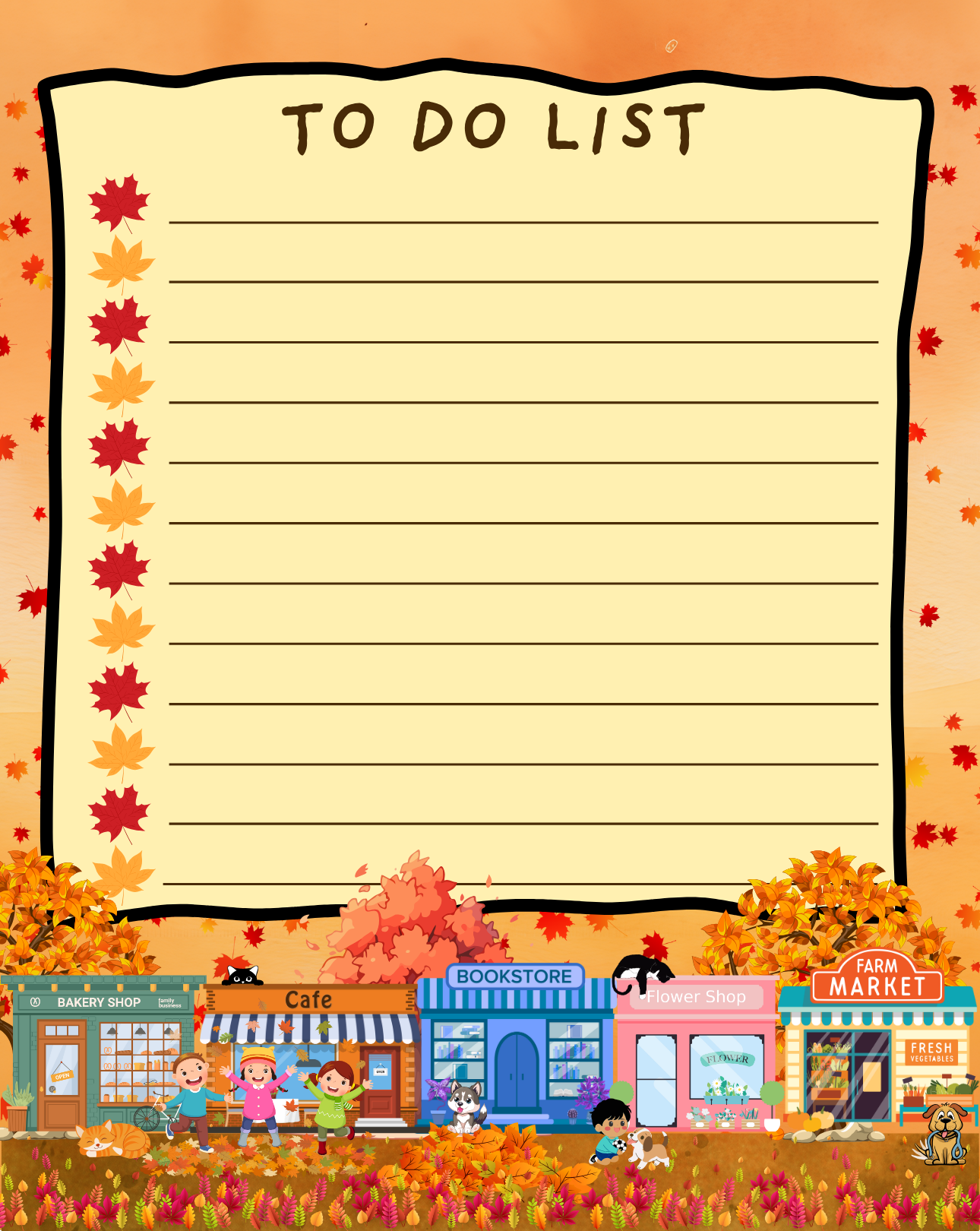 Main Street Autumn Edition Notepad